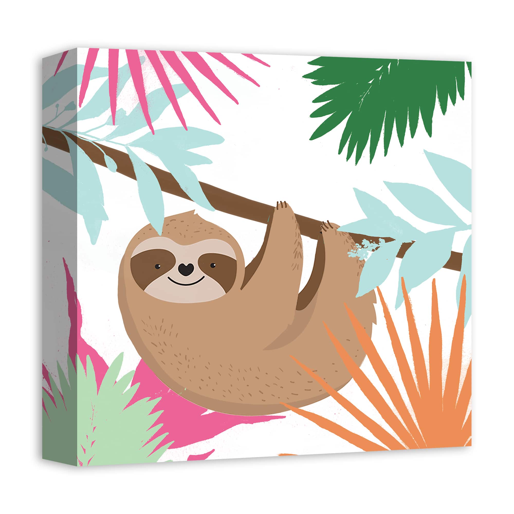 Lazy Sloth Canvas Wall Art